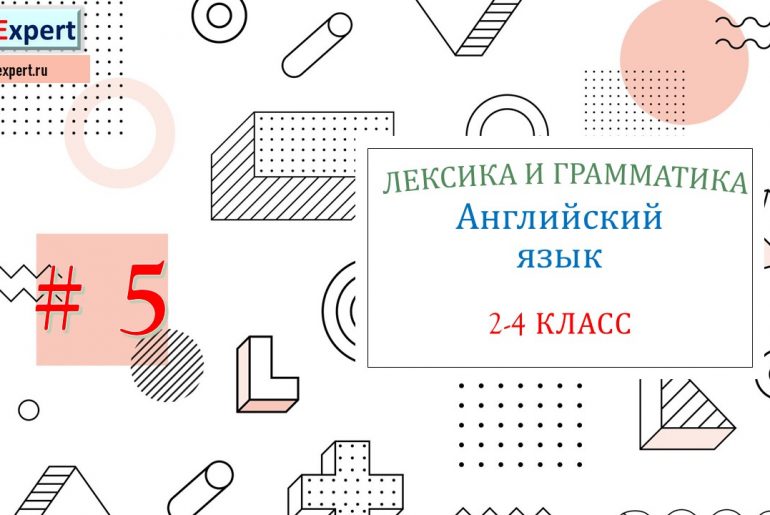 АНГЛИЙСКИЙ ЯЗЫК ЛЕКСИКА И ГРАММАТИКА УПРАЖНЕНИЯ 2-4 КЛАСС ЧАСТЬ 5